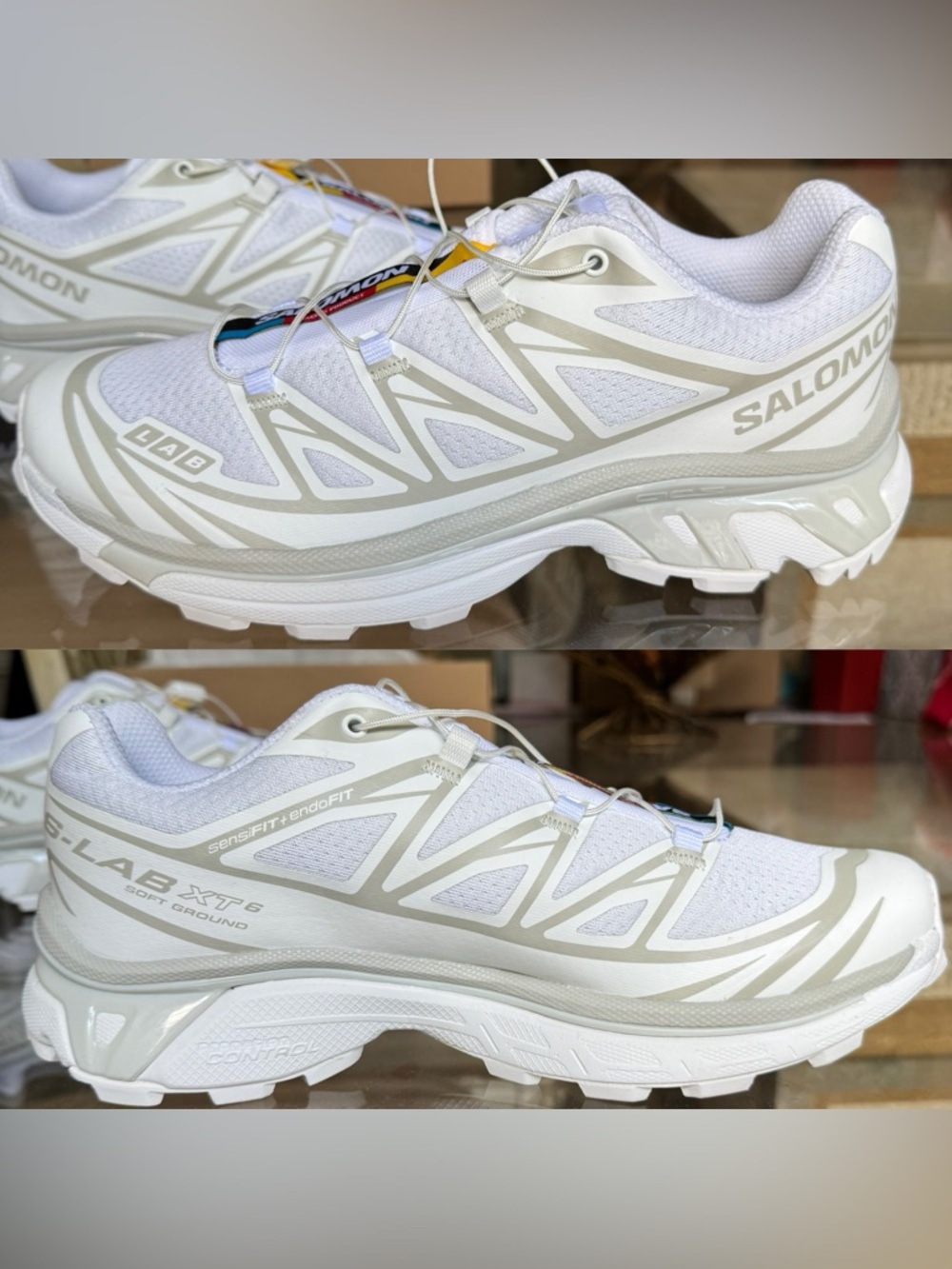 Salomon XT-6 White & Lunar Rock Unisex Women’s Men’s - Picture 4 of 12